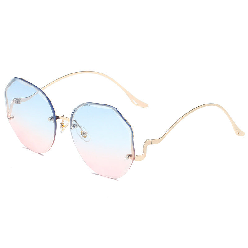 Fashion Irregular Rimless Sunglasses