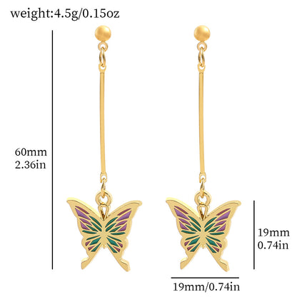 Fashion Butterfly Tassel Earrings