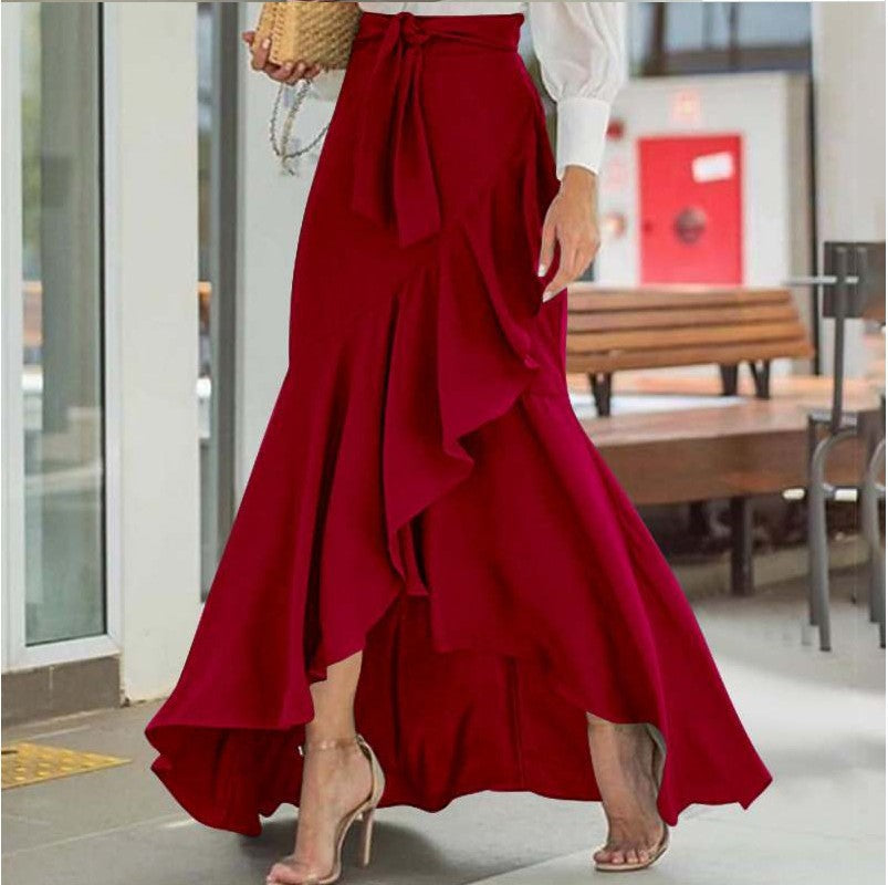 Fashion Fishtail High Waist Irregular Skirt