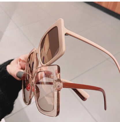 Fashion Square Plain Large Sunglasses