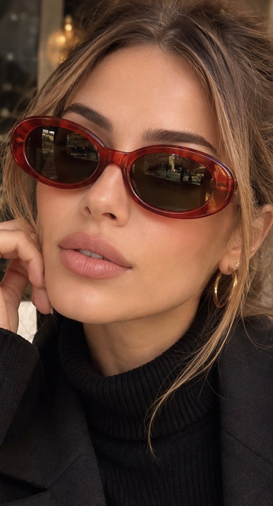 Sienna Retro Oval Sunglasses