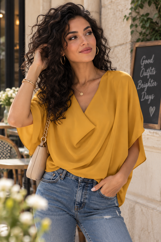 Maëlle Relaxed V-Neck Top