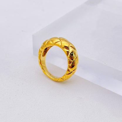 Fashion Plaid Wide Ring