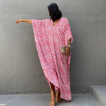 Fashion Rayon Printed Beach Cover-up