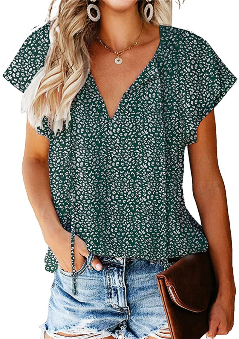 Fashion Floral Chiffon Shirt Loose