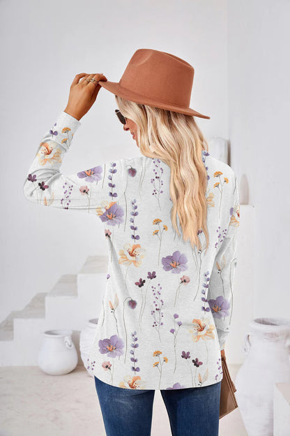 Fashion Printing Button Top