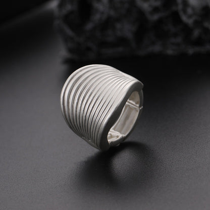 Fashion Irregular Thick Gold And Silver Color Ring