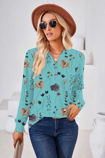 Fashion Printing Button Top