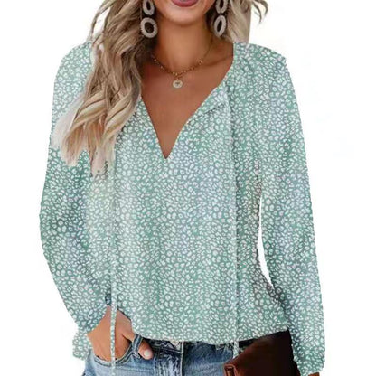 Fashion Floral Chiffon Shirt Loose