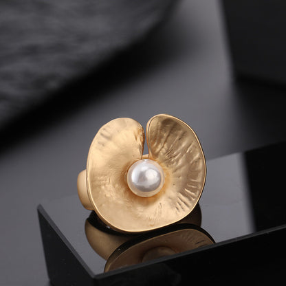 Fashion Irregular Thick Gold And Silver Color Ring