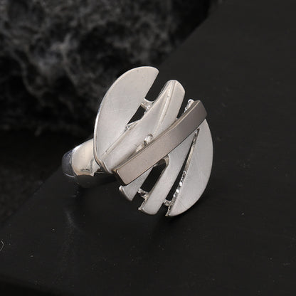 Fashion Irregular Thick Gold And Silver Color Ring