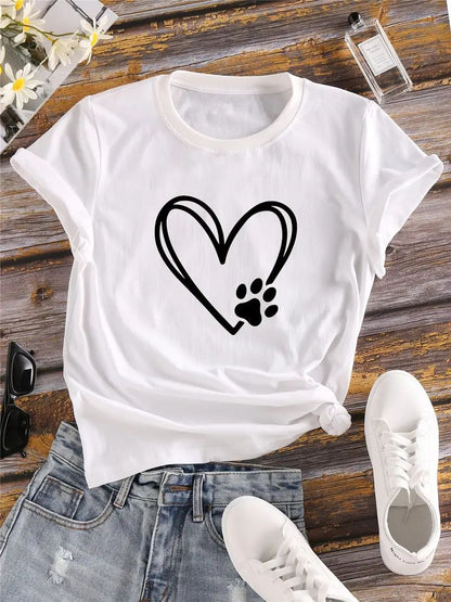 Fashion Chest Simple Printed T-Shirt