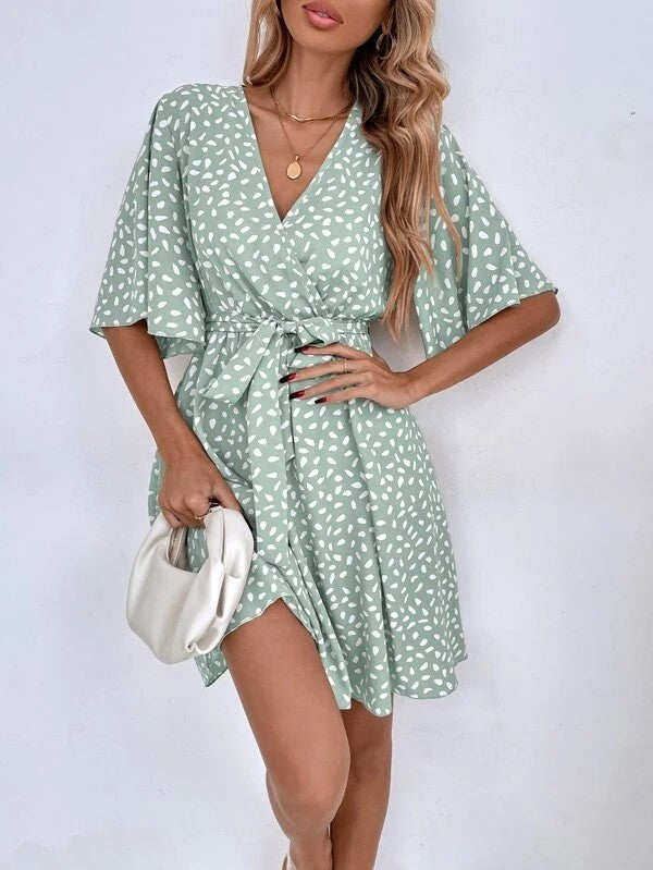 Fashion Lace-up Waist Versatile Dress