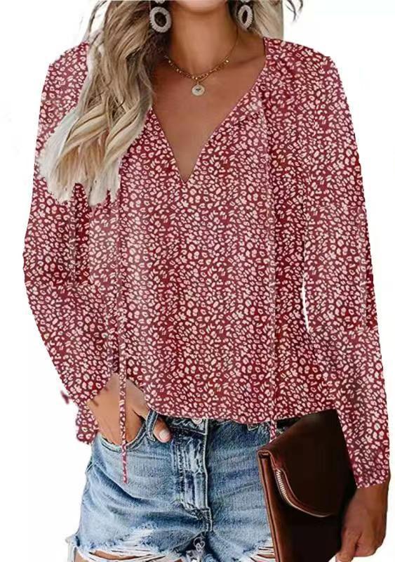 Fashion Floral Chiffon Shirt Loose