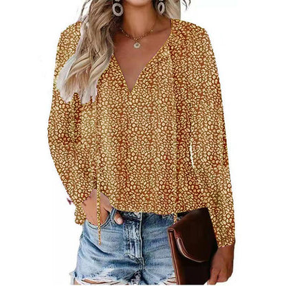 Fashion Floral Chiffon Shirt Loose