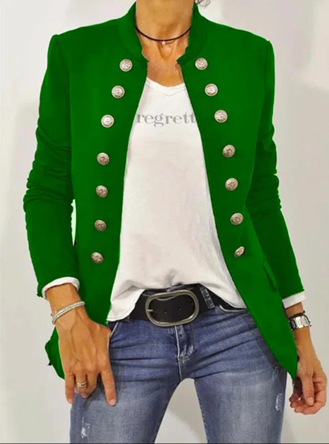 Fashion Stand Collar Cardigan