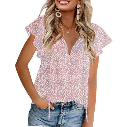 Fashion Floral Chiffon Shirt Loose