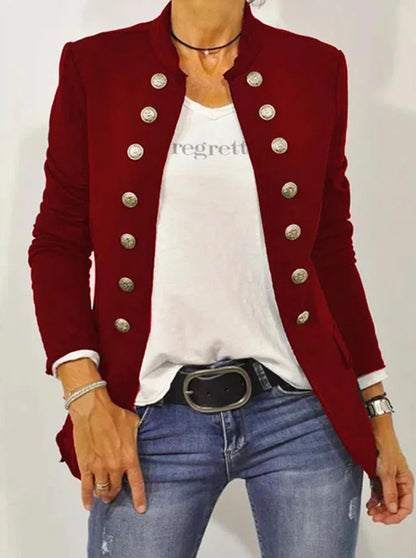 Fashion Stand Collar Cardigan