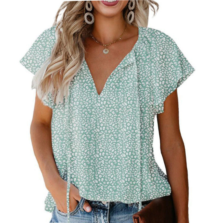 Fashion Floral Chiffon Shirt Loose