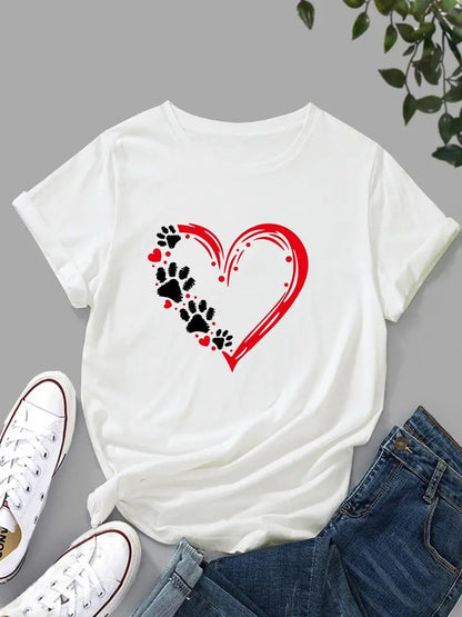 Fashion Chest Simple Printed T-Shirt