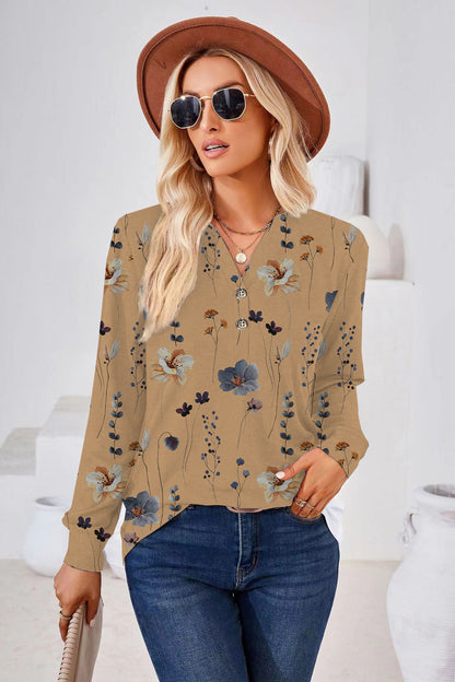 Fashion Printing Button Top