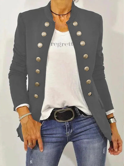 Fashion Stand Collar Cardigan