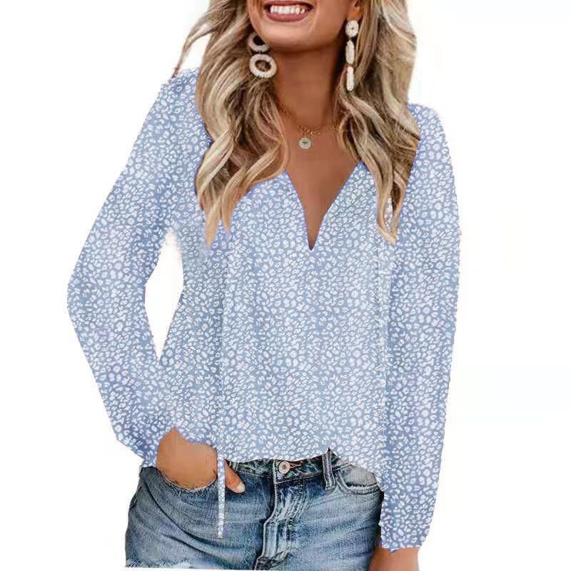 Fashion Floral Chiffon Shirt Loose