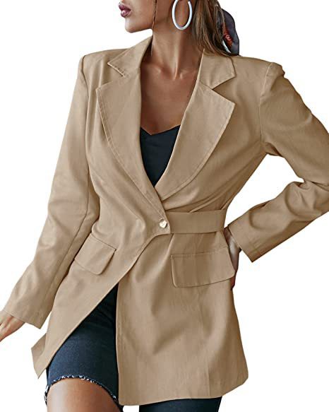 Fashion Lapel Neck Tie Blazer