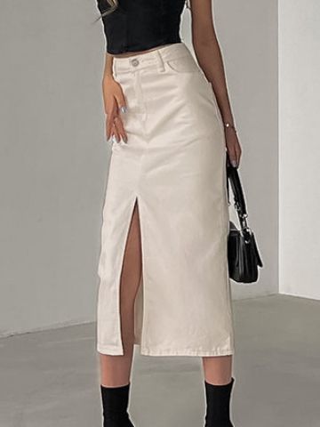 Fashion High Waist Straight Skirt