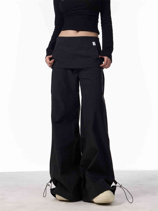 Fashion Bandage Wide-Leg Casual Pants
