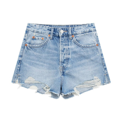 Fashion Slimming High Waist Denim Shorts