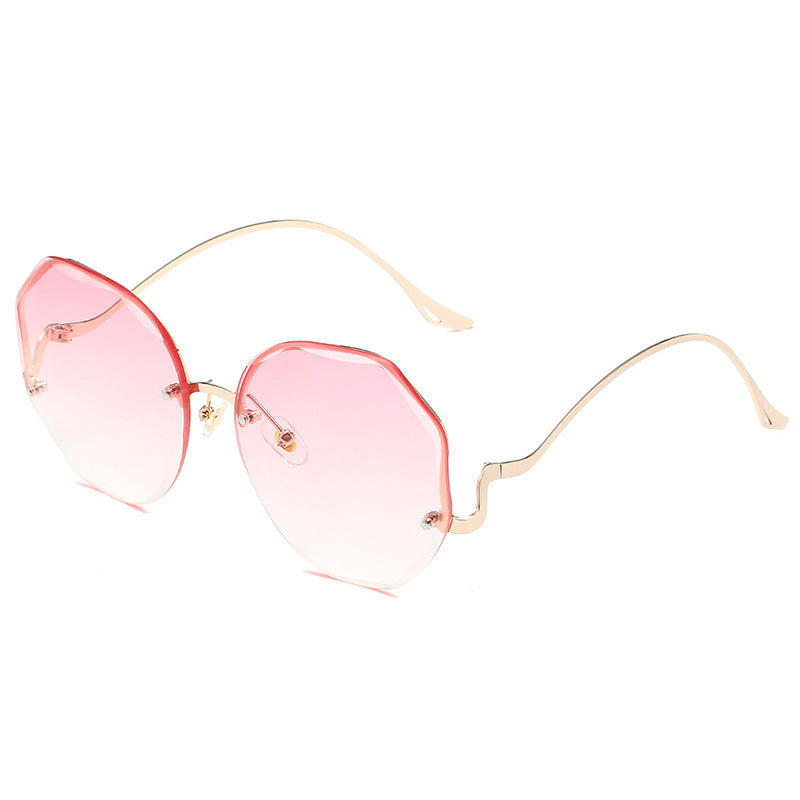 Fashion Irregular Rimless Sunglasses