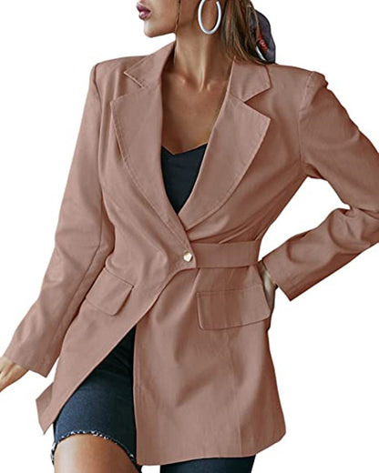 Fashion Lapel Neck Tie Blazer