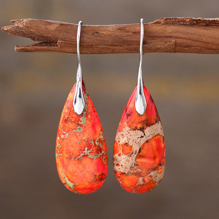 Fashion Emperor Stone Water Drop Earrings