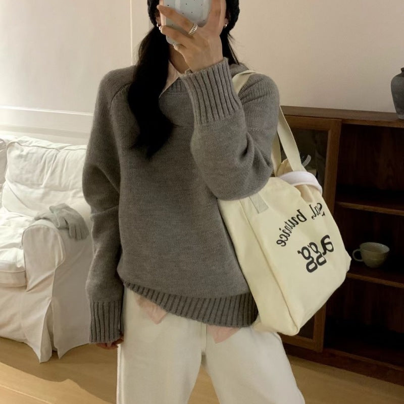 Fashion Pullover Knitted Sweater
