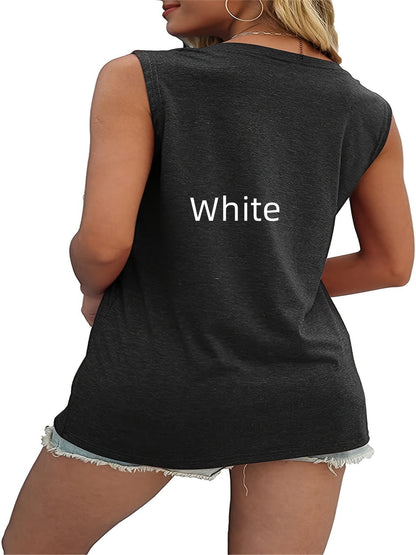 Fashion Printed Sleeveless T-shirt