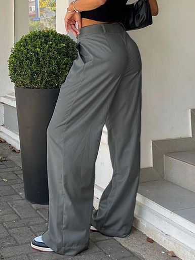 Fashion High Waist Wide Leg Pants