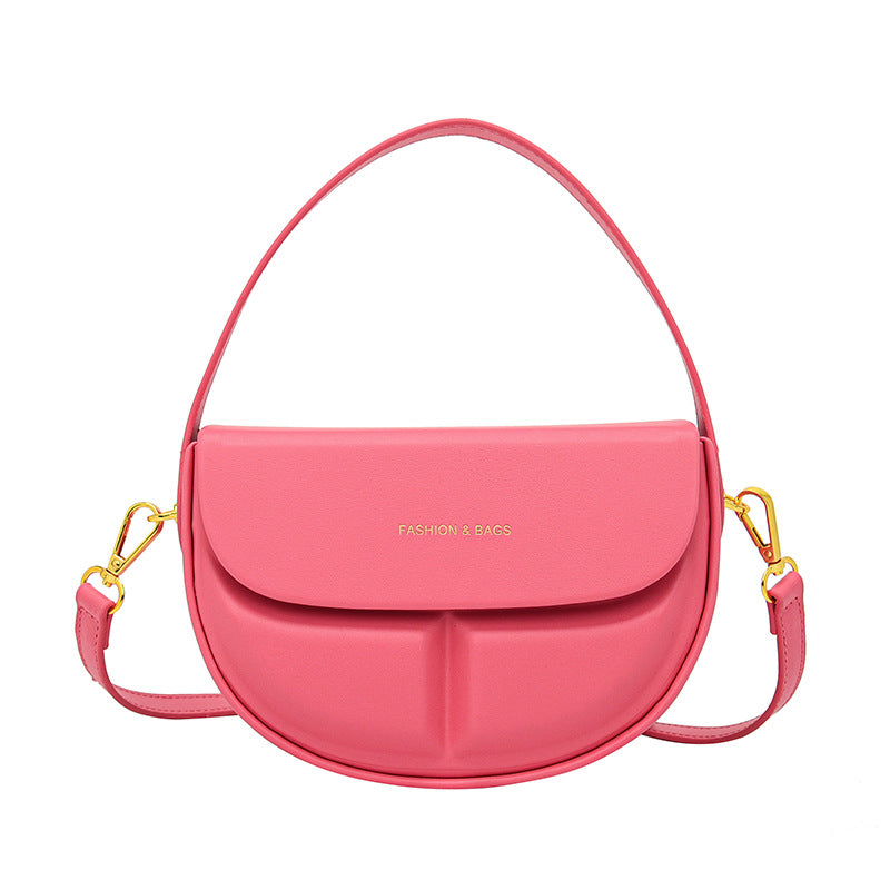 Fashion Advanced Texture Candy-colored One-shoulder Crossbody Handbag