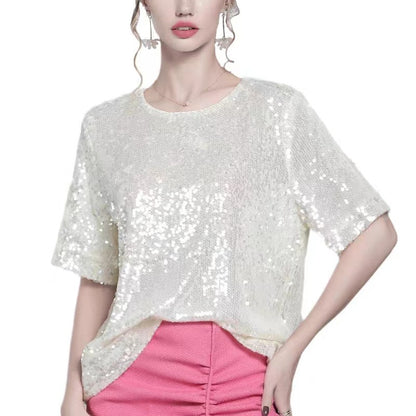 Fashion Short Sleeve Solid Color Shirt
