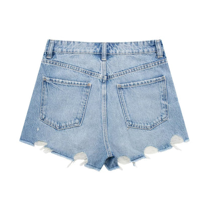 Fashion Slimming High Waist Denim Shorts