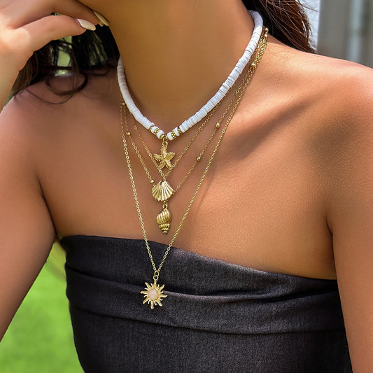 Fashion Bohemian Sunflower Necklace