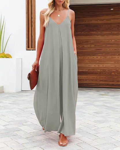 Fashion Sling Wide-leg Jumpsuit