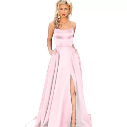 Fashion Long Slimming And Shoulder Hollow Party Dress