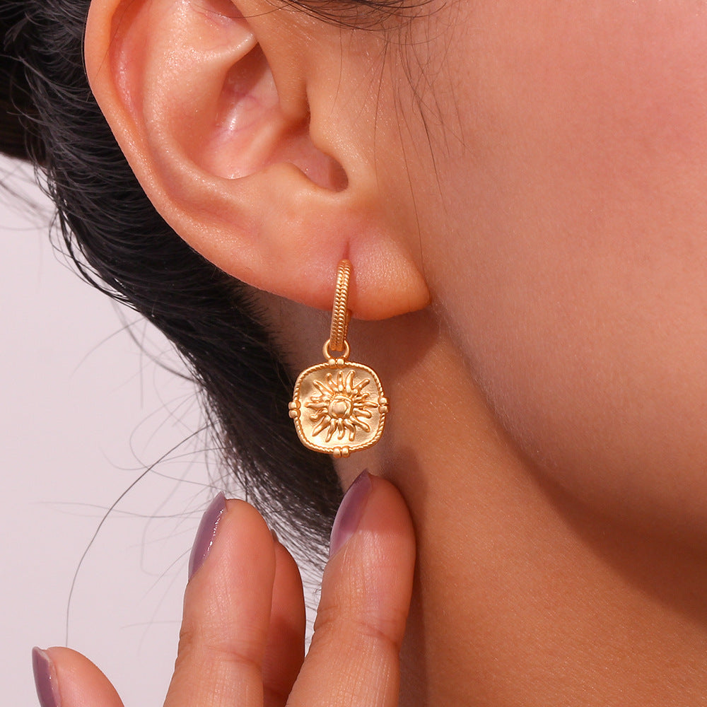 Fashion Retro Titanium Steel Earrings