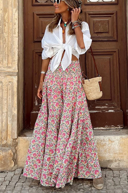 Fashion Printed Swing Skirt