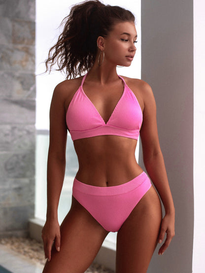 Fashion Split High Waist Swimsuit