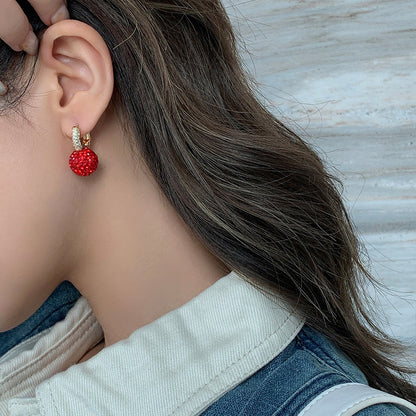 Fashion Red Stud Earrings