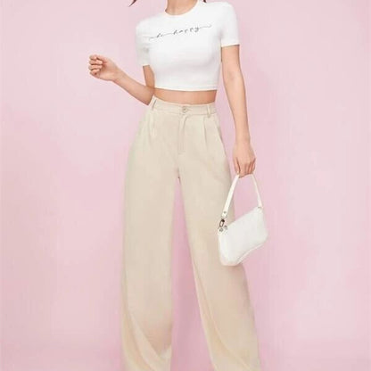 Fashion High Waist Casual Wide-Leg Pants