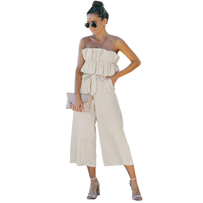 Fashion Pleated Ankle-length Pants