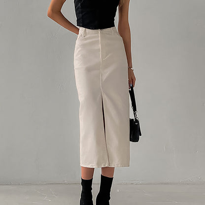 Fashion High Waist Straight Skirt